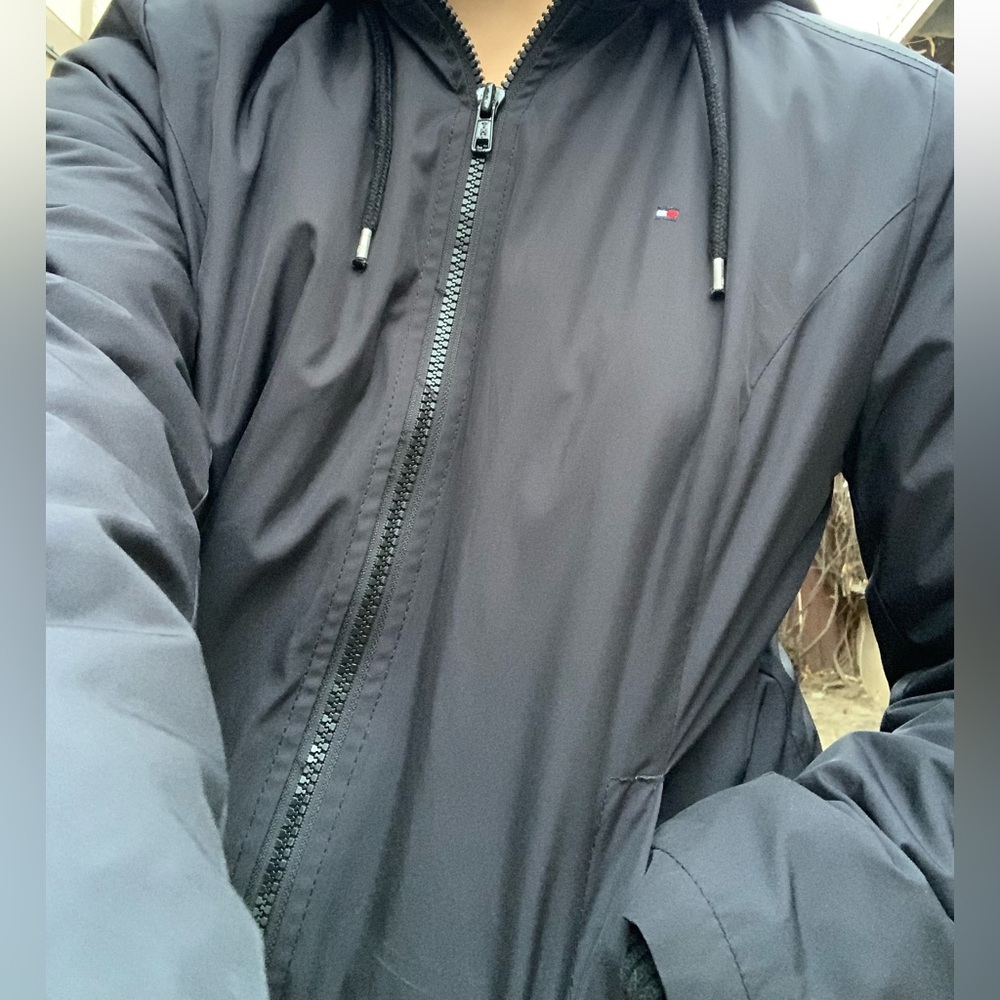 Women’s Black Tommy Hilfiger Rain Jacker